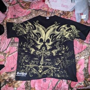 Full shirt graphic skull shirt